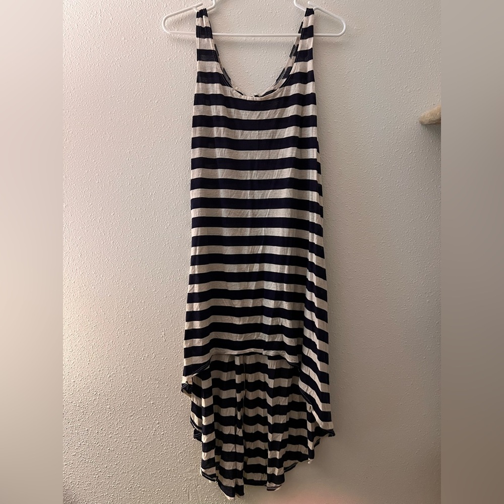 HALO Navy High-Low Dress S
